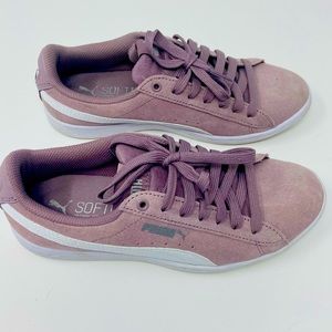 PUMA Vikky Lavender Suede Sneakers